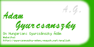 adam gyurcsanszky business card